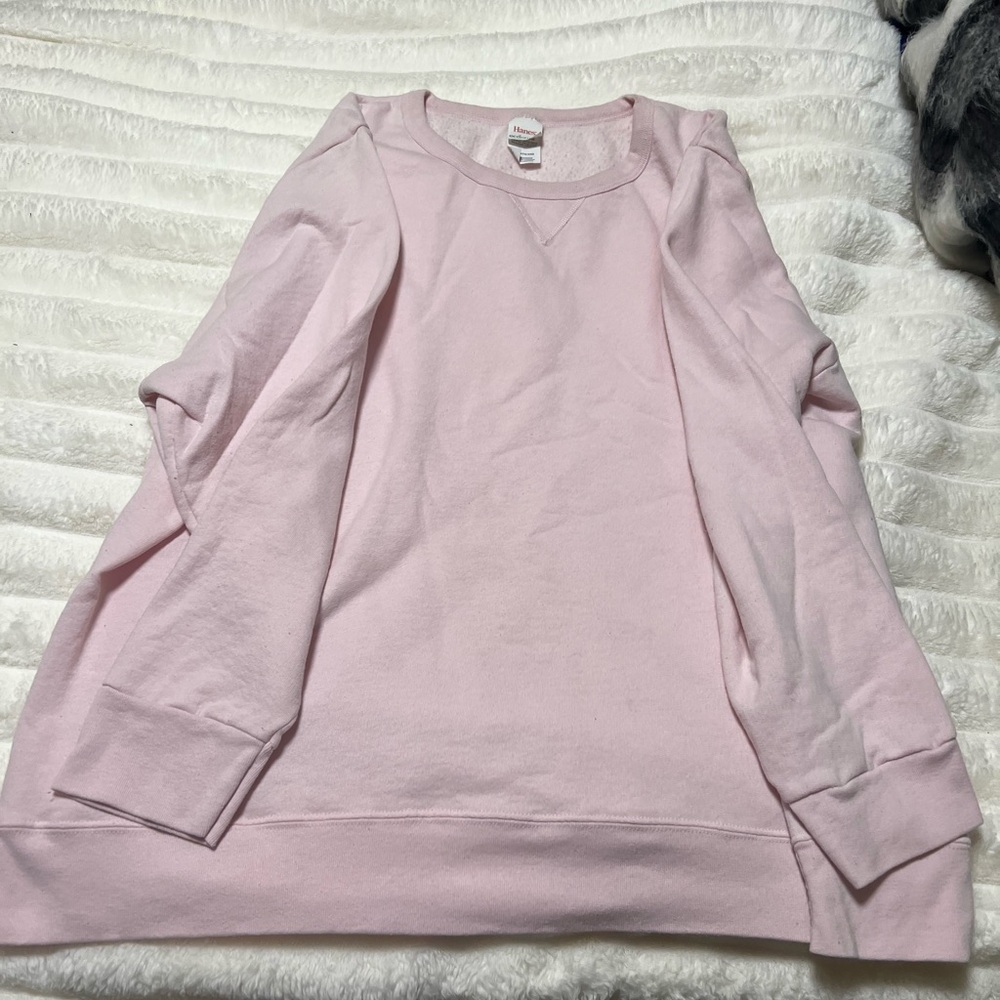 Hanes EcoSmart Pink Sweatshirt